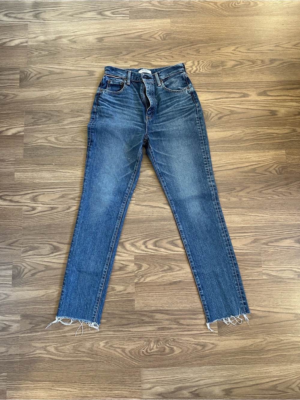 Moussy Skinny Raw Hem Indigo Jeans
